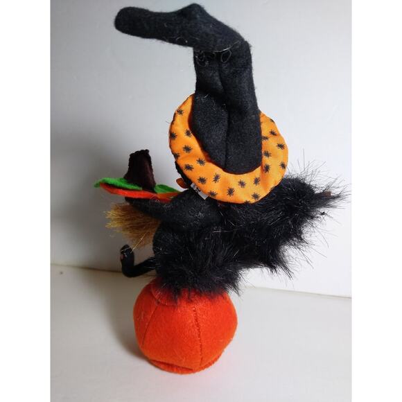 Annalee Black Cat Witch Halloween Figurine 8in Handcrafted 2018 - Picture 3 of 4